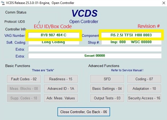 8Y RS3 ECU 3